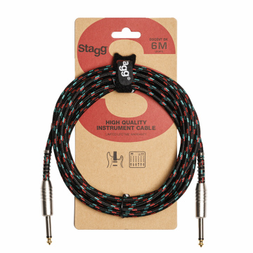 Cable Stagg 6m 1/4 a 1/4 Nylon Negro 